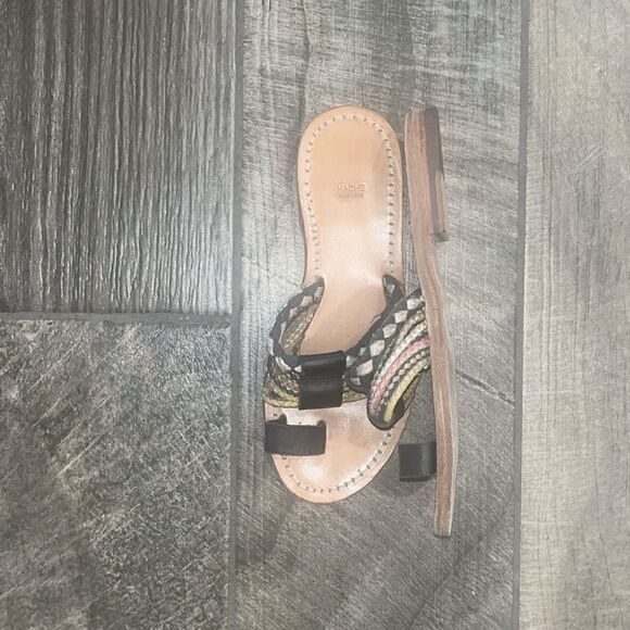 Hache bohemian leather and fabric sandals - Picture 1 of 3